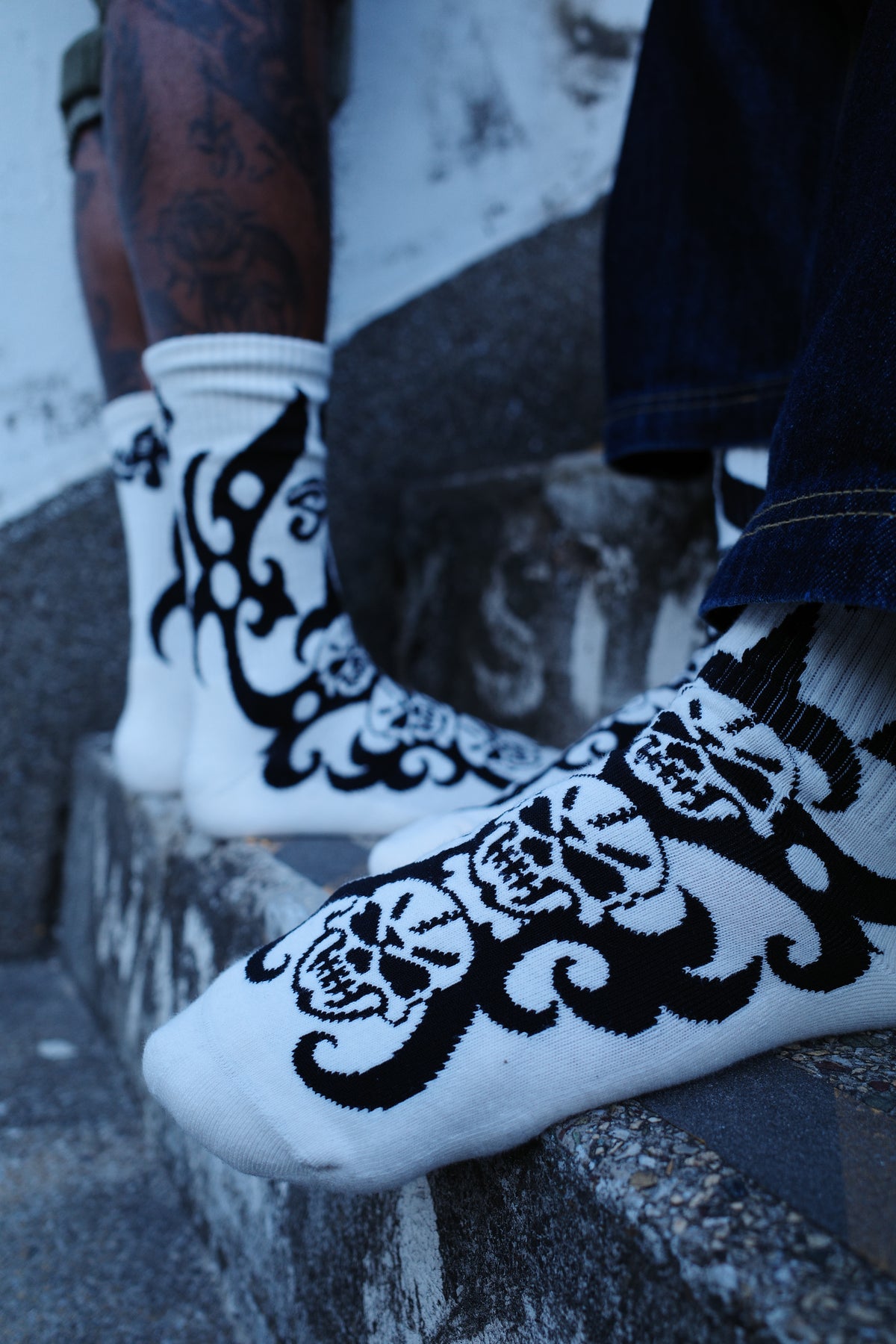 Tribal skull socks