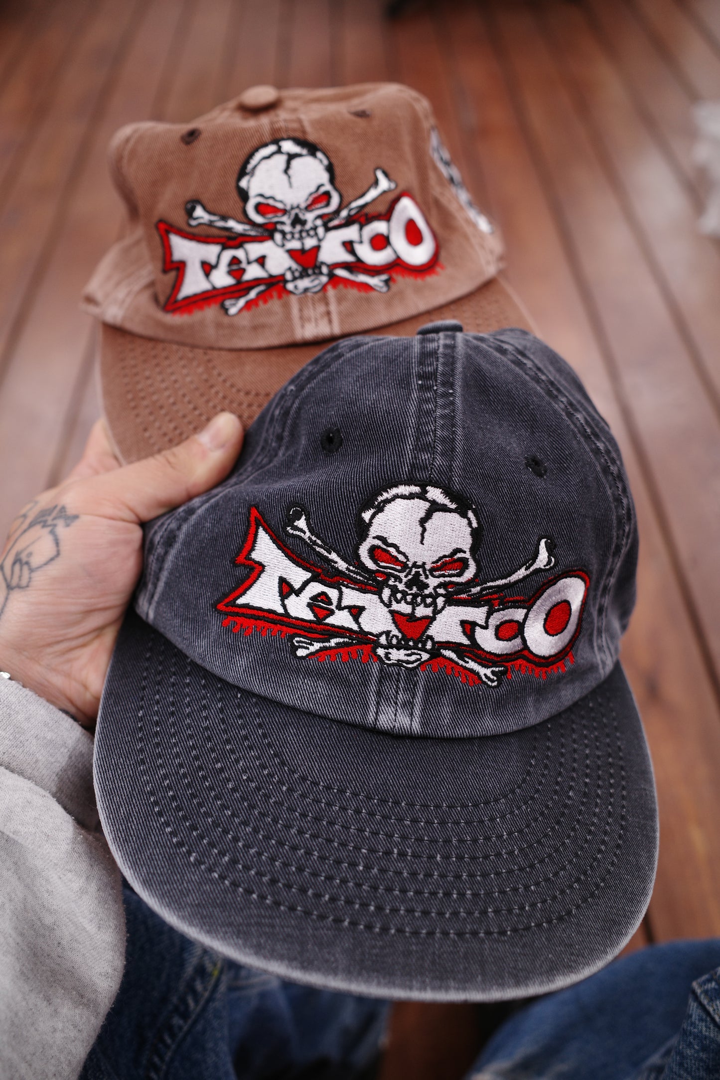 skull tattoo cap