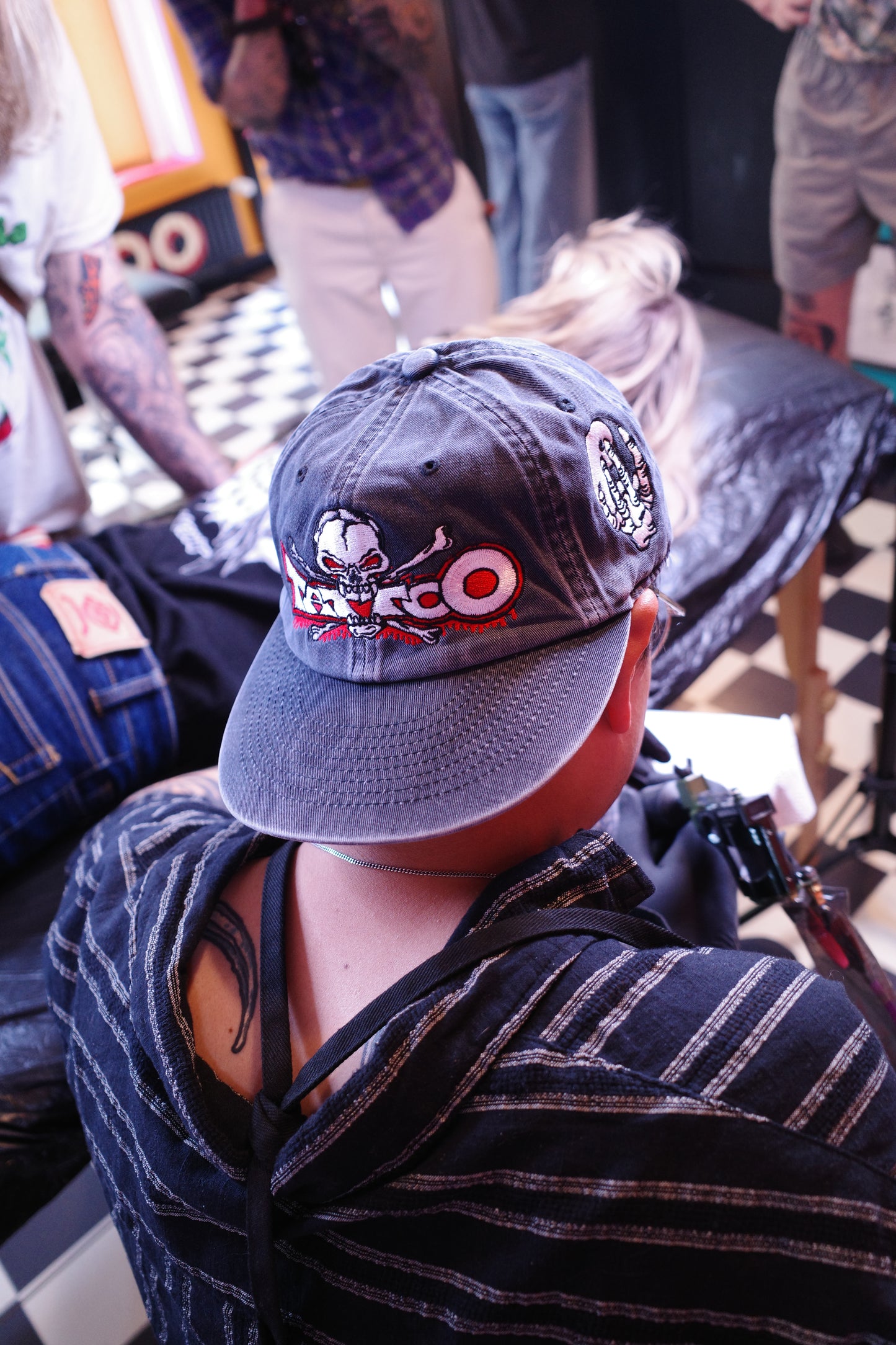 skull tattoo cap