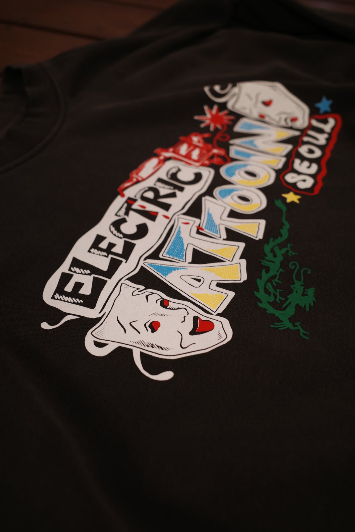 mask electric tattooing crewneck