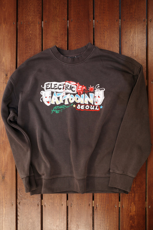 mask electric tattooing crewneck