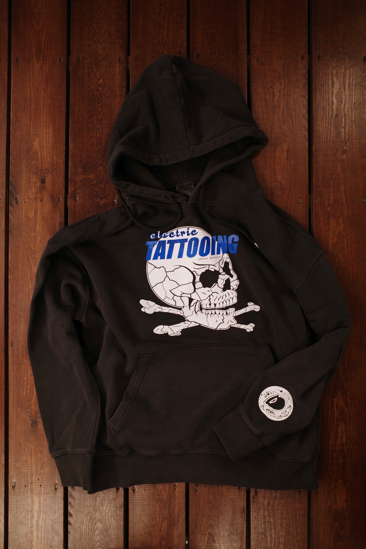 skull electric tattoo hoodie