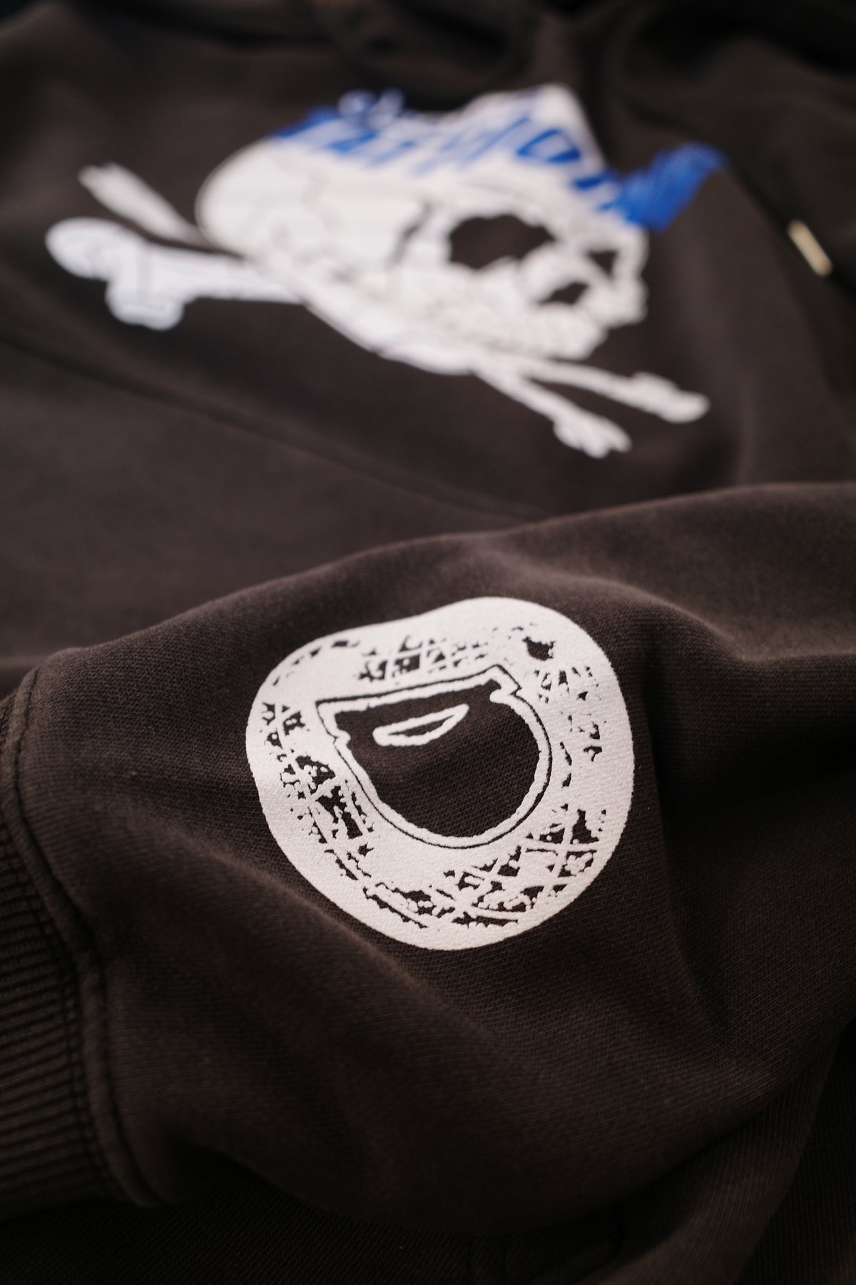 skull electric tattoo hoodie