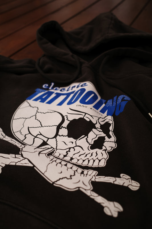 skull electric tattoo hoodie